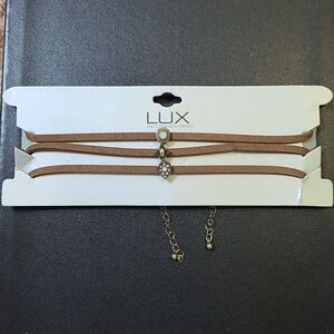 Lux Accessories 3 - Faux leather necklaces.